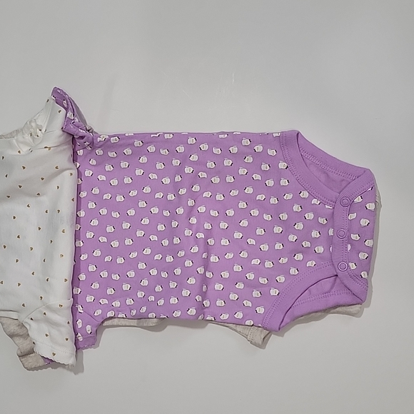 Carter's Just One You Purple Owls Set of 3 Body Suits - Picture 4 of 6